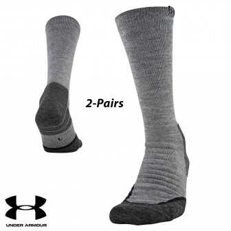 2 Pairs Under Armour All Season Wool Boot Socks (L) | Wing Supply