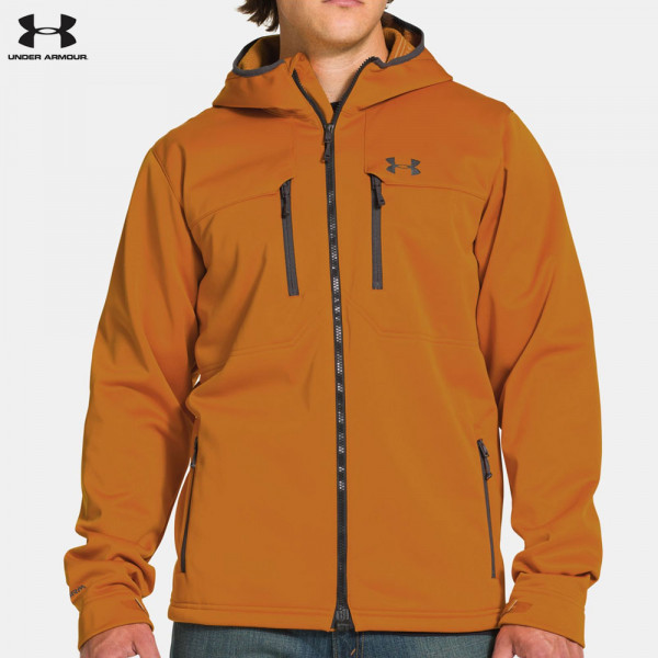 orange under armour jacket