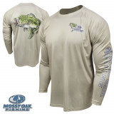 Mossy Oak Fishing Performance Largemouth Bass Crew - Sand