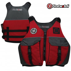 FirstWatch Gear AV-900 Sport Vest (32"-35") Recreational PFD (XS)- Red/Gray