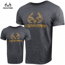 Realtree Antler T-Shirt - Nailhead Heather/Realtree Edge