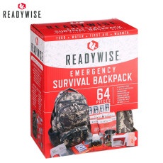 ReadyWise Food 64 Piece Survival Back Pack (Camo)